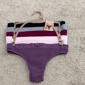 Nwt Womens Thongs Set (5) Multi color